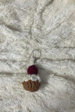 Crochet Cupcake Keychain